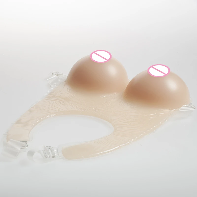 

Conjoined Crossdresser Breasts Enhancer 2400g/pair Realistic Silicone Breast Forms Strap-On Transsexual Artificial Fake Boobs