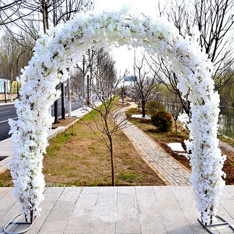 Elegant Wedding Site Layout Mall Opening Artificial Flowers Arches Sets Event Decoration Supplies Arch Shelf Cherry Blossoms