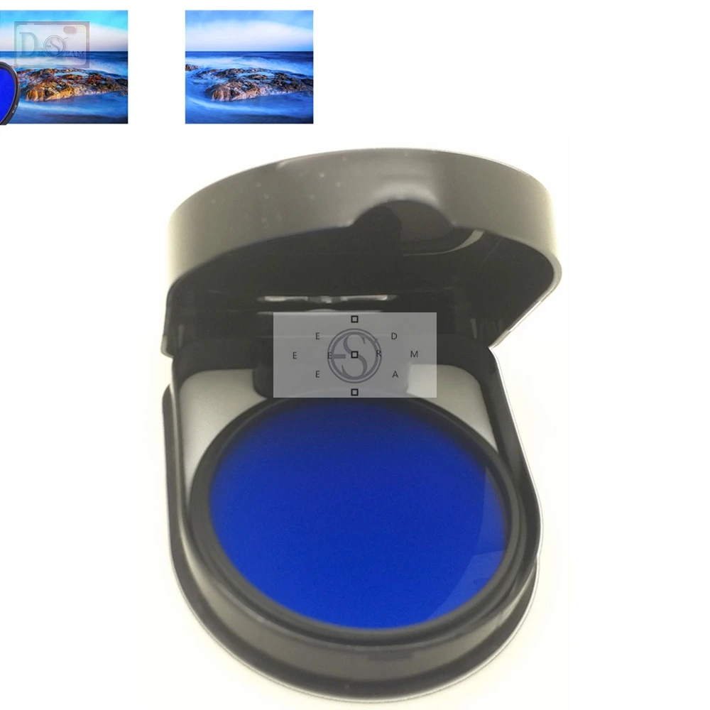 Volle Blau Farbe Objektiv Filter für Canon Nikon Kamera Linsen 37 40,5 46 49 52 55 58 62 67 72 77mm 49mm 52mm 55mm 58mm 67mm 77mm