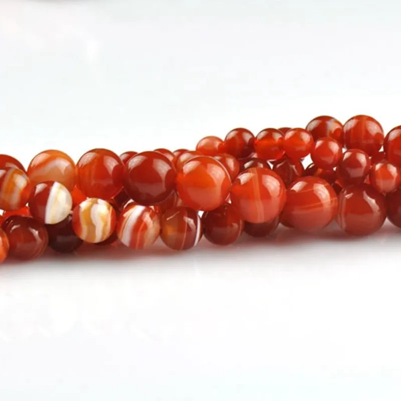 Pure Natural AAA  red stripe Agate Lotus Prayer Imitation Gemstone Beads Tourmaline Round Spacer Beads 6/8/10/12mm 004001006