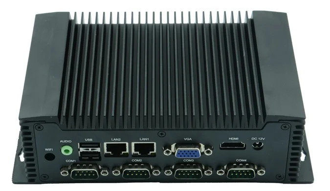 Computador industrial Atom N2800 N2600 Fanless Incorporado sistema de Computador digital multimedia computador Win/XP/2003/7/ sistema Linux