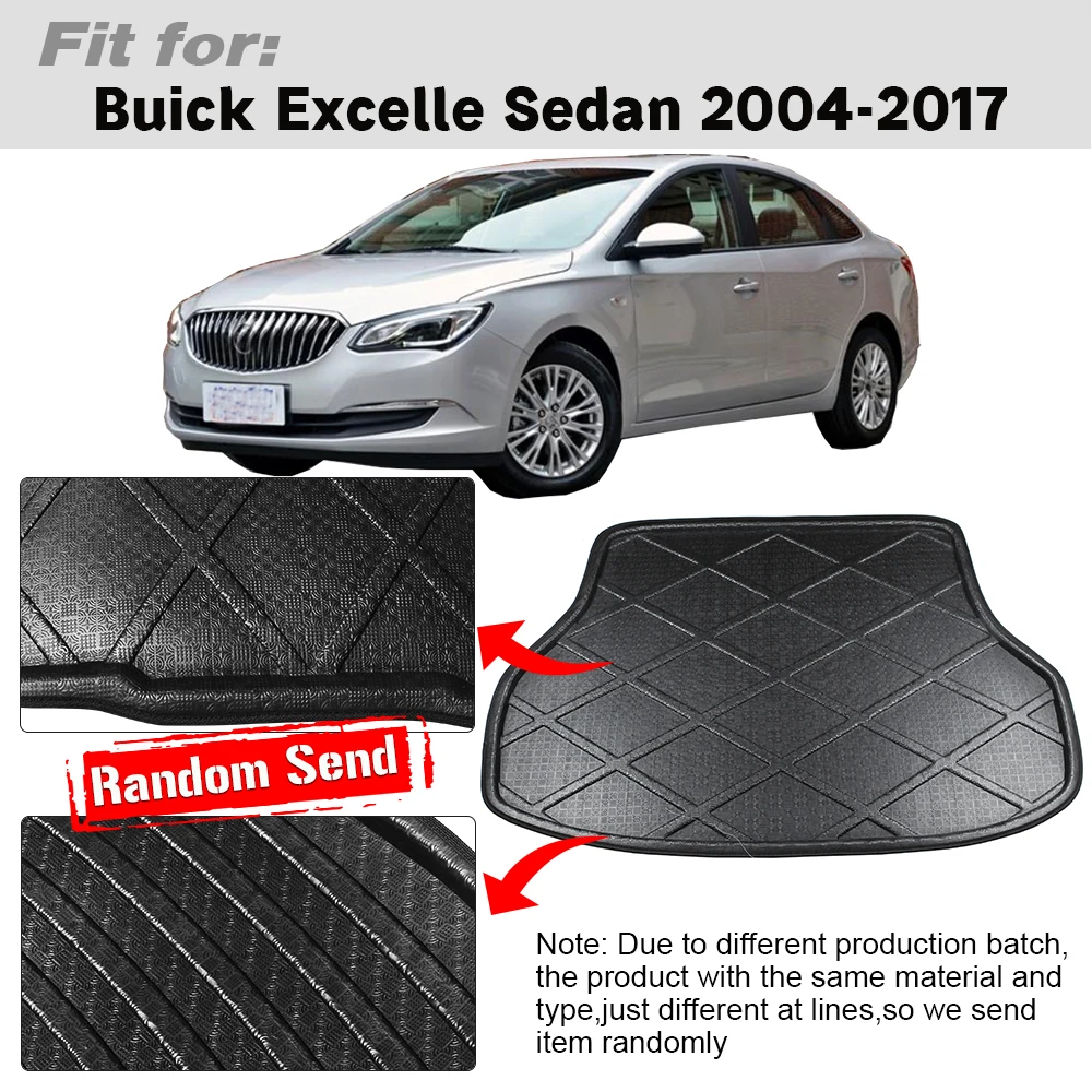 Buildreamen2 For Buick Excelle Sedan 2004-2017 Car Accessories Tail Cargo Mat Floor Tray Boot Liner Trunk Carpet Protection Pad