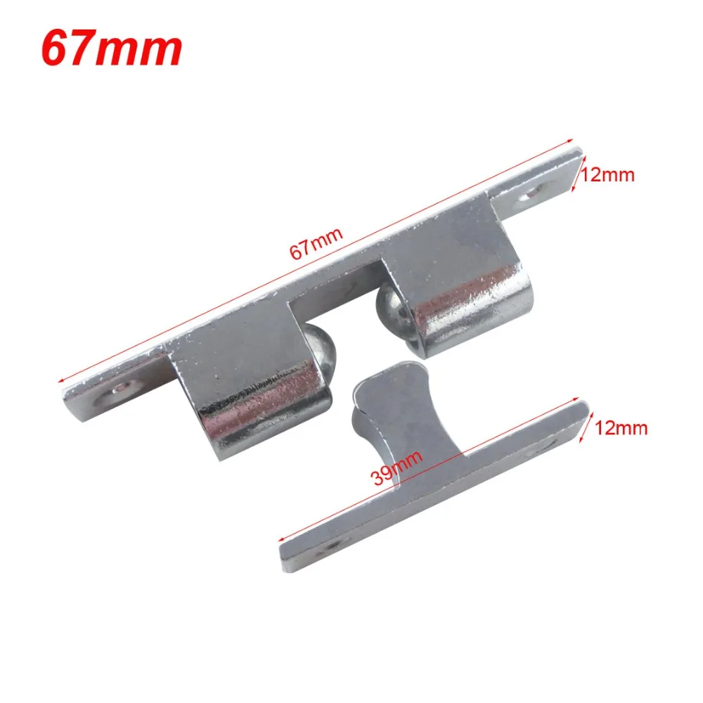 2pcs Push to Open Door Holder Catches 67mm Length Zinc Alloy Door Stopper Double Ball Latch Cabinet Door Closer