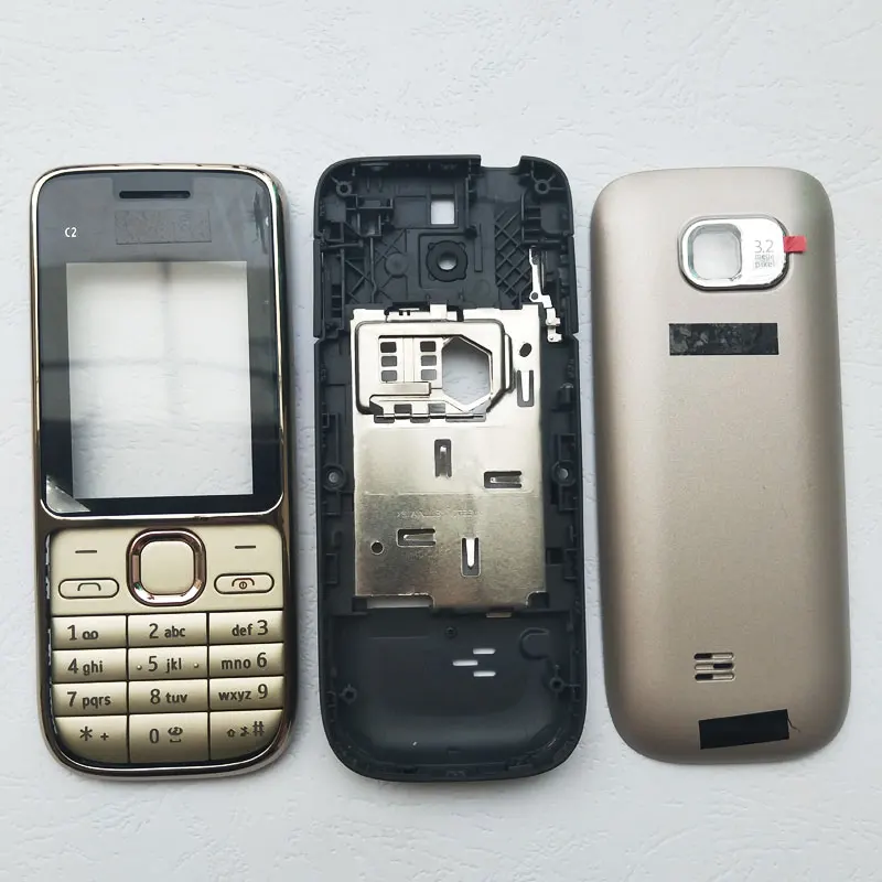 ZUGZUC New Plastic For Nokia C2 / C2-01 Full Complete Housing Cover Of Mobile Phone + Keyboard