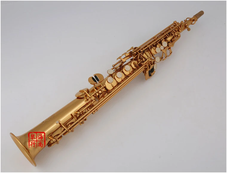 

New Brand Woodwind B Flat Soprano Saxophone KUNO KSS-901 Brass Gold Lacquer Sax With Straight Curved Mouthpiece Saxofone