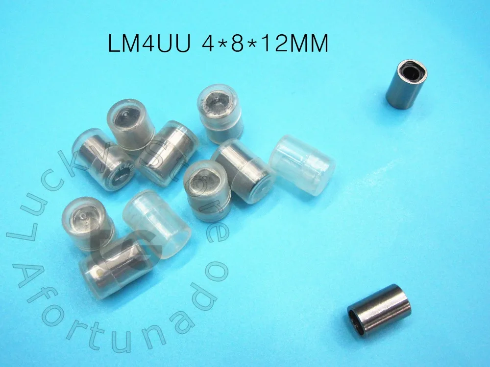 

LM4UU bearing 4*8*12mm 10pcs/lot LM4UU 4mm Linear Ball Bearing Bushing 4*8*12mm for 3d printer parts