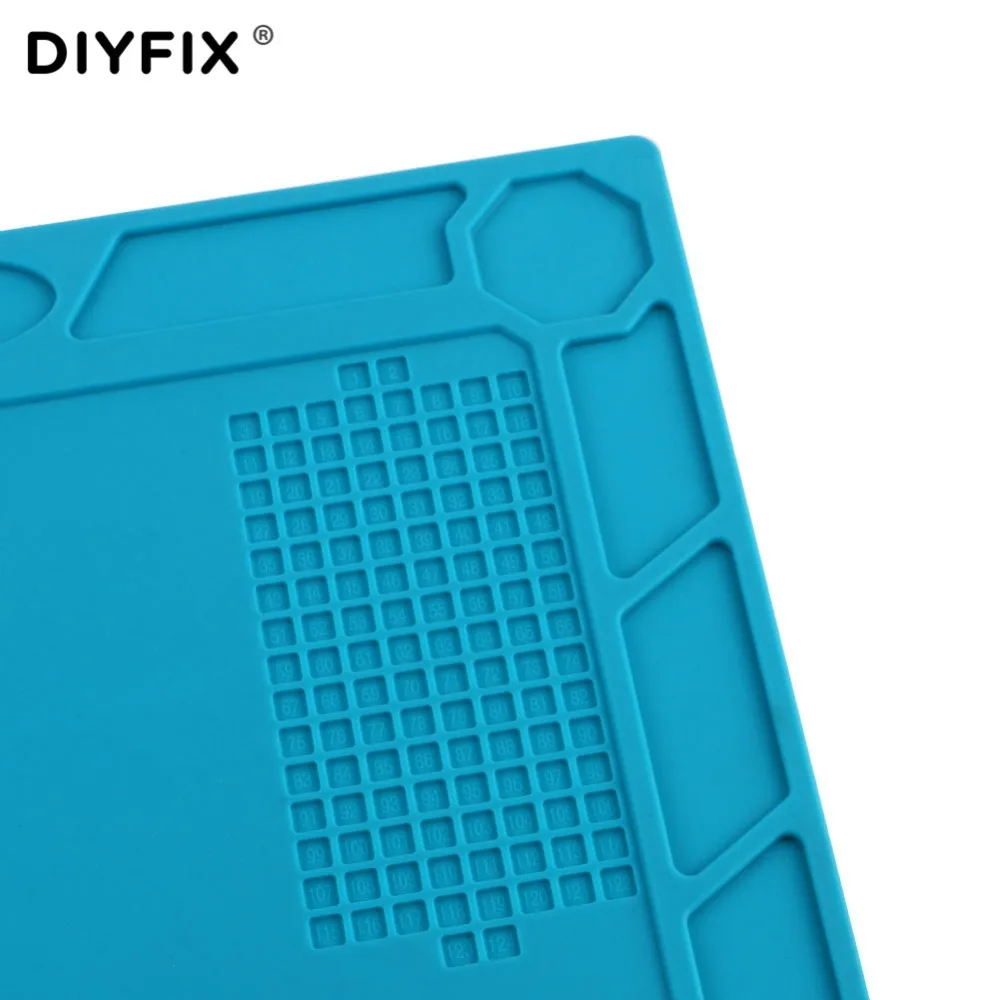 Diyfix esteira de silicone para isolamento térmico, plataforma de manutenção para bga, estação de reparo de solda com posição em parafuso