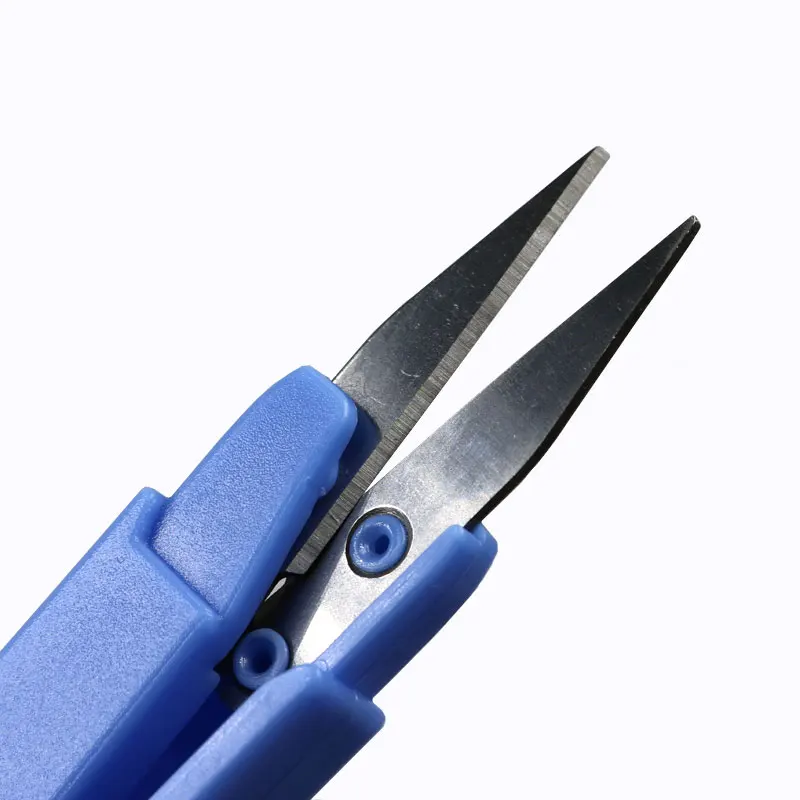 2PCS Portable Plastic Handle Capped Fishing Line Cutter Scissors Cord Sewing Fishing Tackle Tools