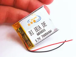 Rechargeable Polymer battery 700 mah 3.7V 603035 smart home Li-ion battery for dvr GPS mp3 mp4 PSP Bluetooth headset Smart Watch