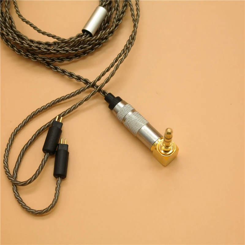 جديد 2 دبوس استبدال كابل ل ويستون TFZ 1964 w4r um3x es3 es5 سماعة 0.78 مللي متر مطلي الفضة ل فون الروبوت الروبوت IOS