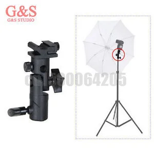 WHolesale 10pcs Camera E Type Flash Shoe Umbrella Holder Mount Light Stand Bracket Swivel