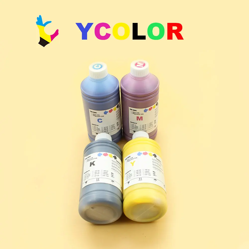 

DGYCJLFP 4 color/lot 1000ML/Bottle Universal Pigment Ink For HP Officejet 6100 6600 6700 7110 7612 7610 7510 7512 printer