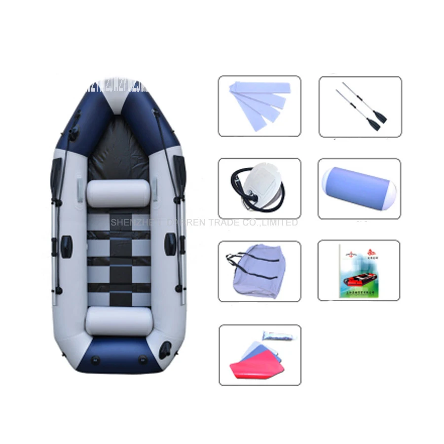 

3 Person PVC Inflatables Boat Professional Fishing Rowing Boat Inflatable Laminated Wear-resistant Boat Rubber With Oars Pumps