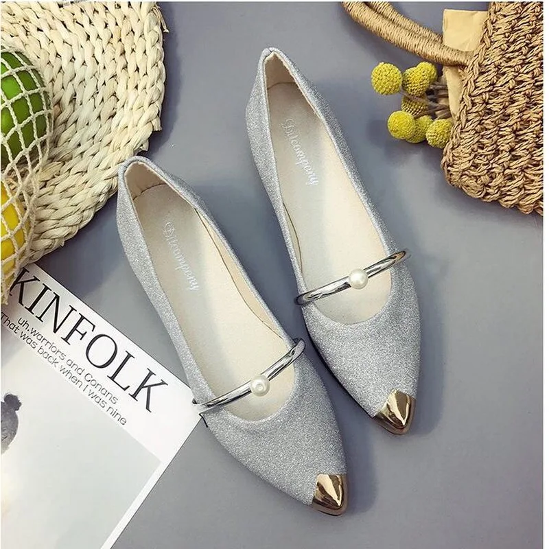 2021 New Ladies Flats Shoes Pointed Workplace work Shoes Spring Summer Models Comfort Single Shoes