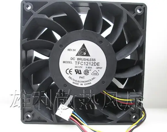 

Delta TFC1212DE 12V 3.9A 12cm 120*120*38mm 4 line I fan fan violent large fan