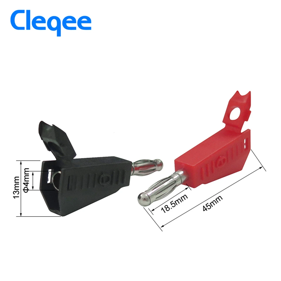 Mới Cleqee P3002 10 Chiếc 4Mm Xếp Chồng Mạ Niken Loa Chuối Đầu Cắm Kiểm Nghiệm Liên Kết Bài
