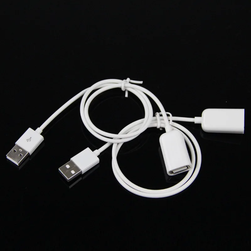 NEW 50CM White PVC Metal USB 2.0 Male to Female Extension Adapter Cable Cord 0.5m/1m 1/3 Ft 7ABC