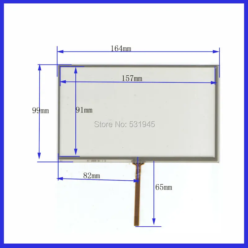 

ZhiYuSun 7inch 4-wire resistive Touch Panel 164*99compatible Navigator TOUCH SCREEN 164mm*99mm GLASS on LCD display and GPS