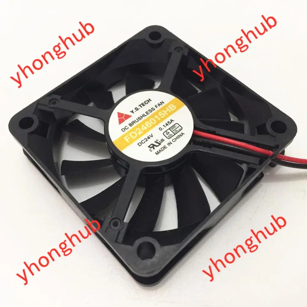 

Y.S.TECH FD246015HB DC 24V 0.145A 60x60x15mm Server Cooling Fan