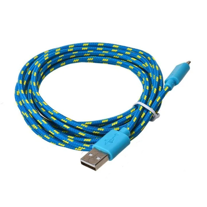 1M/3.2FT tkanina nylonowa pleciona kabel Micro USB ładowarka synchronizacja danych przewód USB drut do Samsung Galaxy Xiaomi HTC 8 kolory dostępne