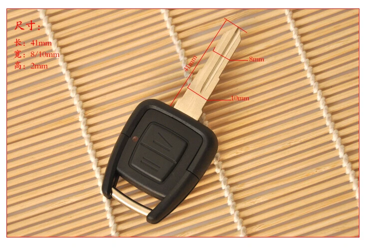 30PCS/lot For Opel Astra Zafira Omega Vectra  Remote Key Shell Cover 2 Button With Left Blade Fob Key Case