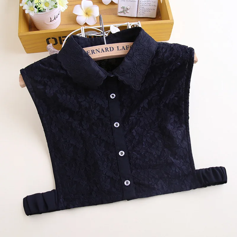 YSMILE Y New Arrive High Quality Detachable Collar Women Fashion Lace Fake Collar Shirt Blouse Chiffon Decorative CollarB215192