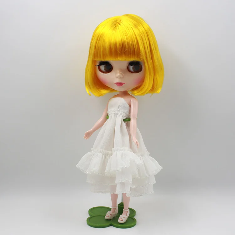 Free shipping cost Nude blyth Doll  Factory doll yellow hair Suitable For DIY Change BJD Toy For Girls