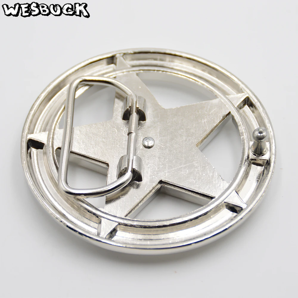 WesBuck Brand Pentagram Belt Buckles for Man Women Buckles