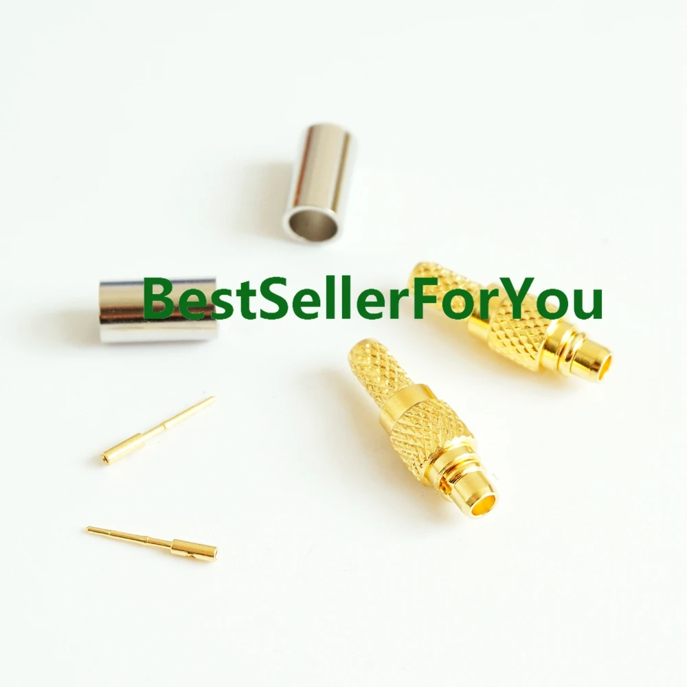 10Pcs MMCX male Plug Crimp straight RF Connector for RG316 RG179 RG174 Cable C image 3