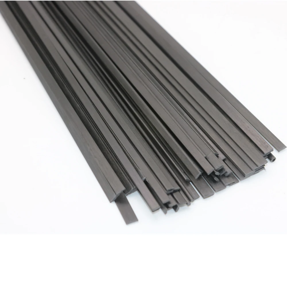 16pcs/lot Carbon Fiber Material 0.5mm*3mm 0.6*5 1*3 1*4 1*5 1*6 Carbon fiber sheet for RC Quadcopter Multicopter ( 0.5 Meter)