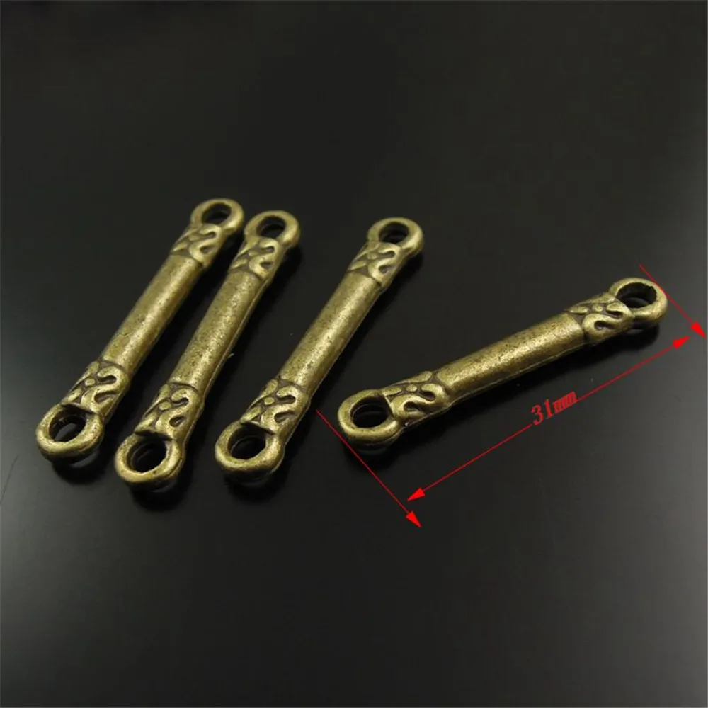 GraceAngie 38384 Antiqued Bronze Vintage Alloy Stick Pendant Connector charm Accessories Fashion Jewelry Accessory 40pcs