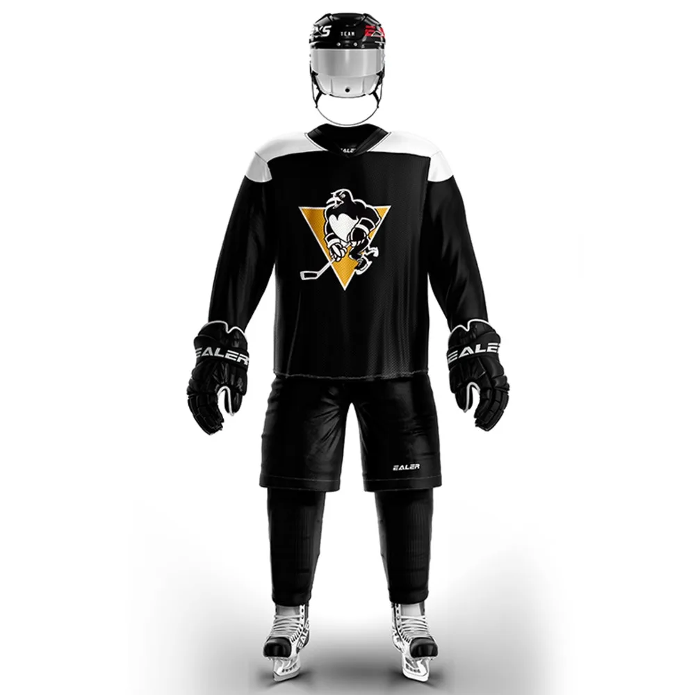 

Han Duck high-quality light and thin breathable black personalized ice hockey practice jersey & large street shirt-all sizes