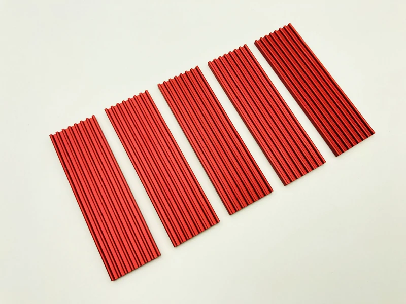 5PCS M.2 Heatsink SSD Aluminium Alloy PCI-E NVMe M.2 2280 SSD Heatsinks Radiator PC Cooling Heat Dissipation Radiator Red Color