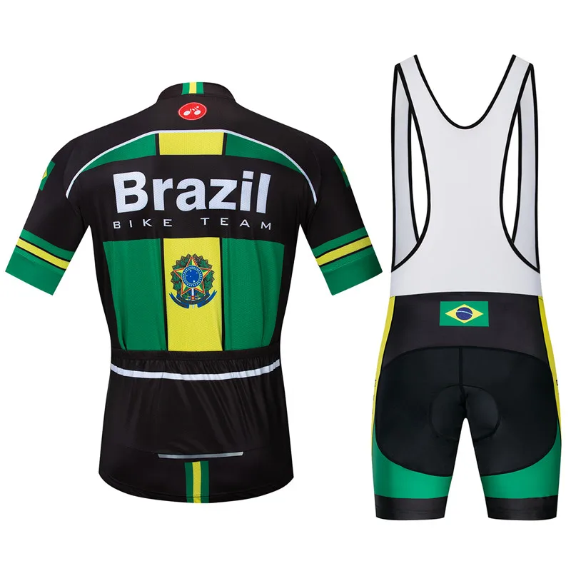 Weimostar Brazil Team Cycling Jersey Set Men Summer Pro Bicycle Clothes Ropa Ciclismo Quick Dry MTB Bike Clothing Cycling Wear