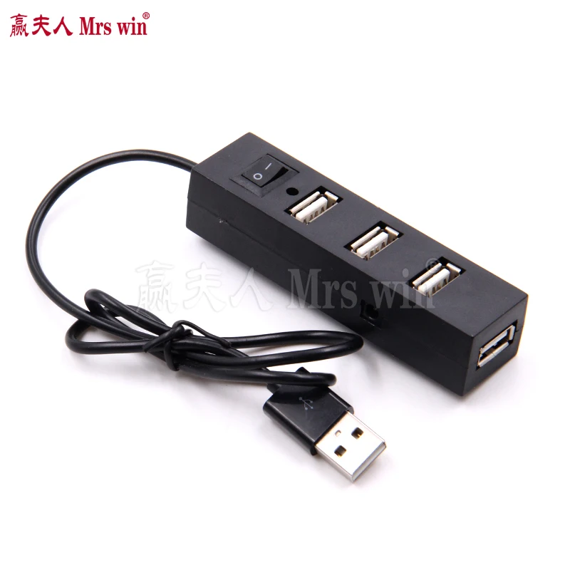 High Quality Mini 4 Ports USB 2.0 Hub USB Port with Power Switch For Laptop PC Computer Laptop Accessory