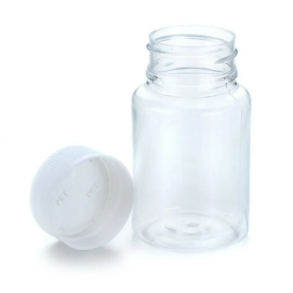 

Free shipping 50pcs/lot 20ml PET Transparent Big Mouth Plastic Bottle 0.68 OZ Thick Round Clear Bottle with screw cap