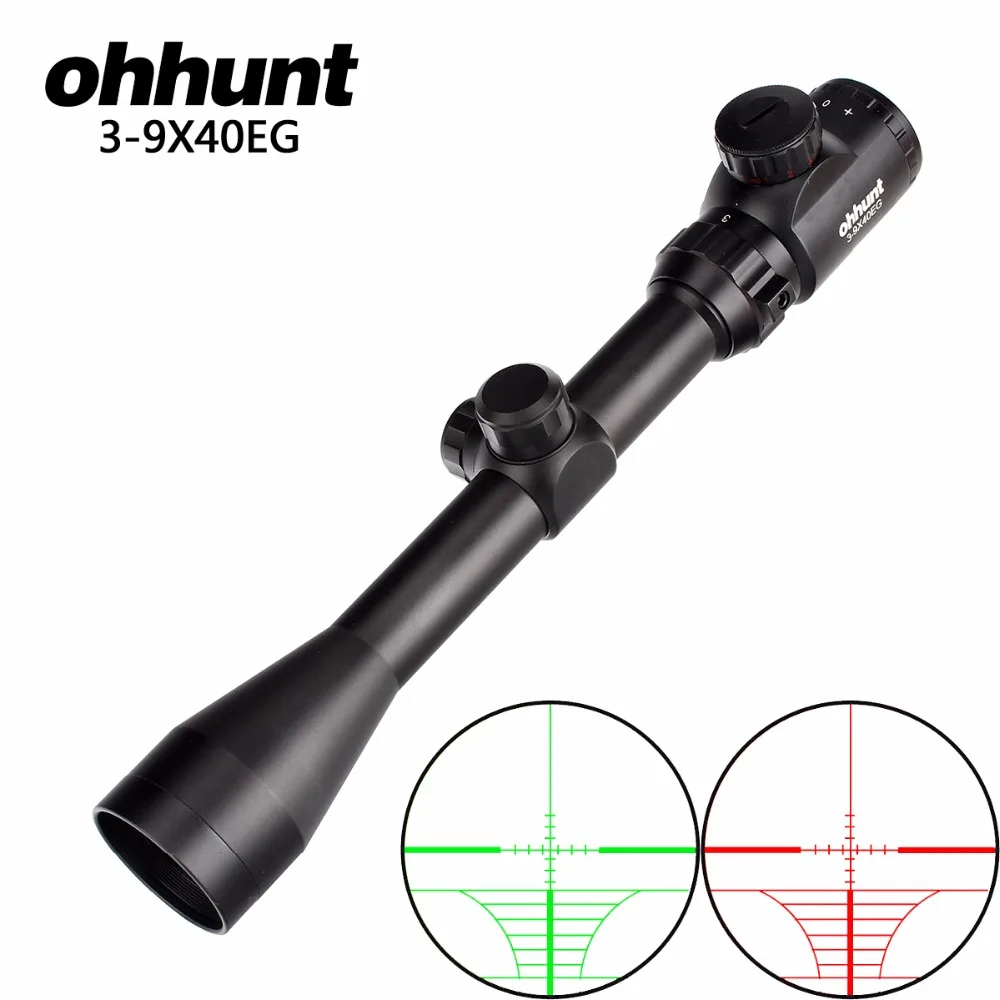 

ohhunt 3-9X40 Rangefinder Reticle Red Green Illuminated RifleScope Hunting Crossbow Rifle Scope For .177 .22 Caliber Airguns