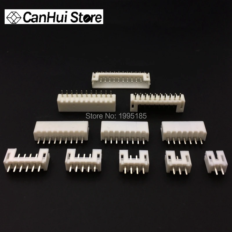 100 pcs of PH 2.0mm 2-14Pin Straight JST Socket Male Connector White PH-A