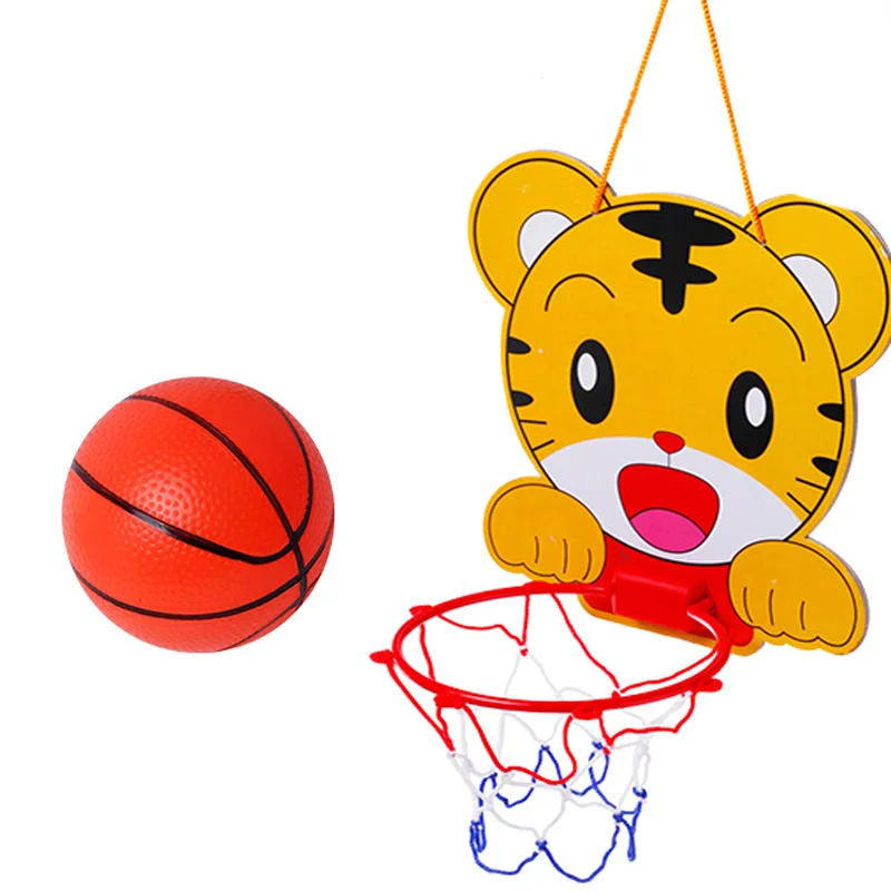 Sport Toy Hanging Type Basketball Frame Baby Kids Simple Portable Tiger Frog Basketball Toy for Children