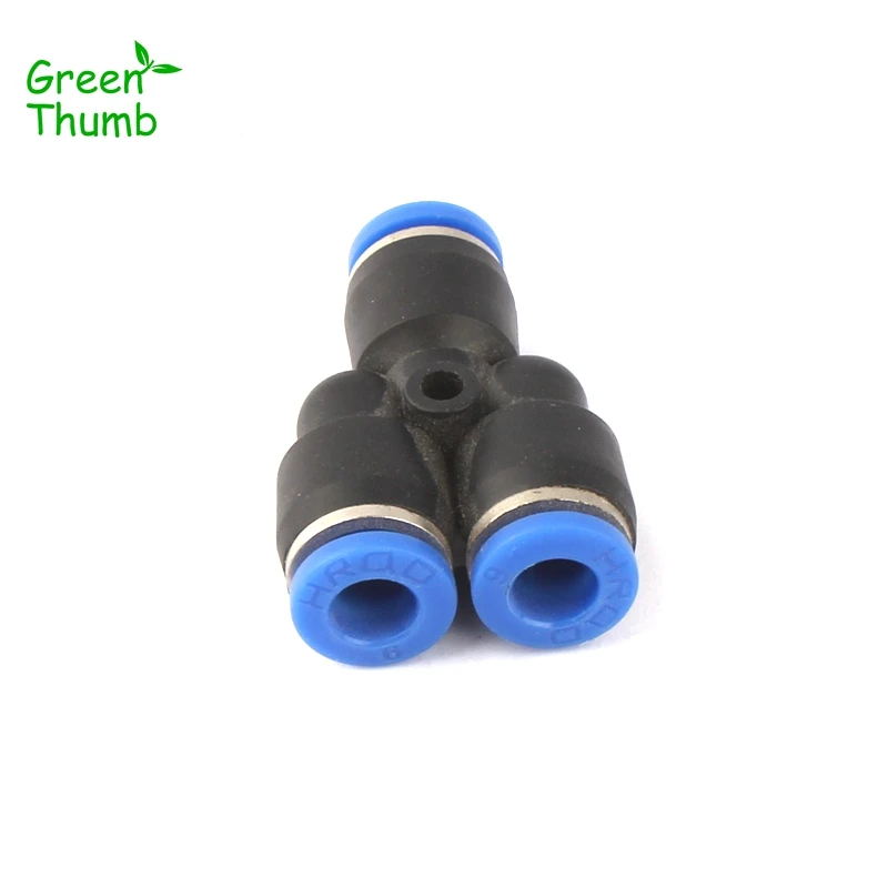 6pcs 6mm/8mm Y-Type Quick Connectors Garden Water Pipe High Pressure Plastic Tee Pneumatic 3 way Fittings