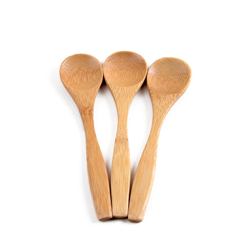 2pcs Honey Stirring Spoon Natural Eco Friendly Biodegradable Bamboo  For Coffee Milk Tea Kitchen Baby Tableware Dining Utensils