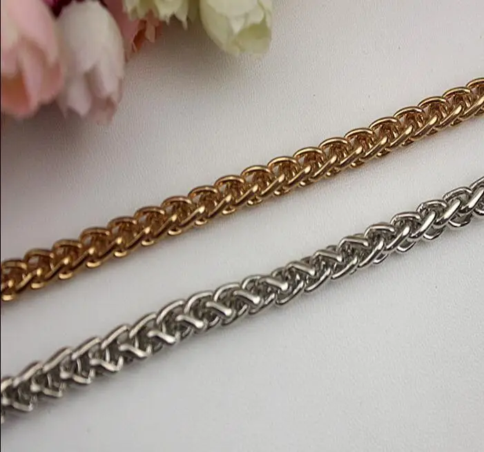 (2 PCS/lot) 2 color plating high-end DIY leather handbag aglet twist chain length 90 cm decorative accessories