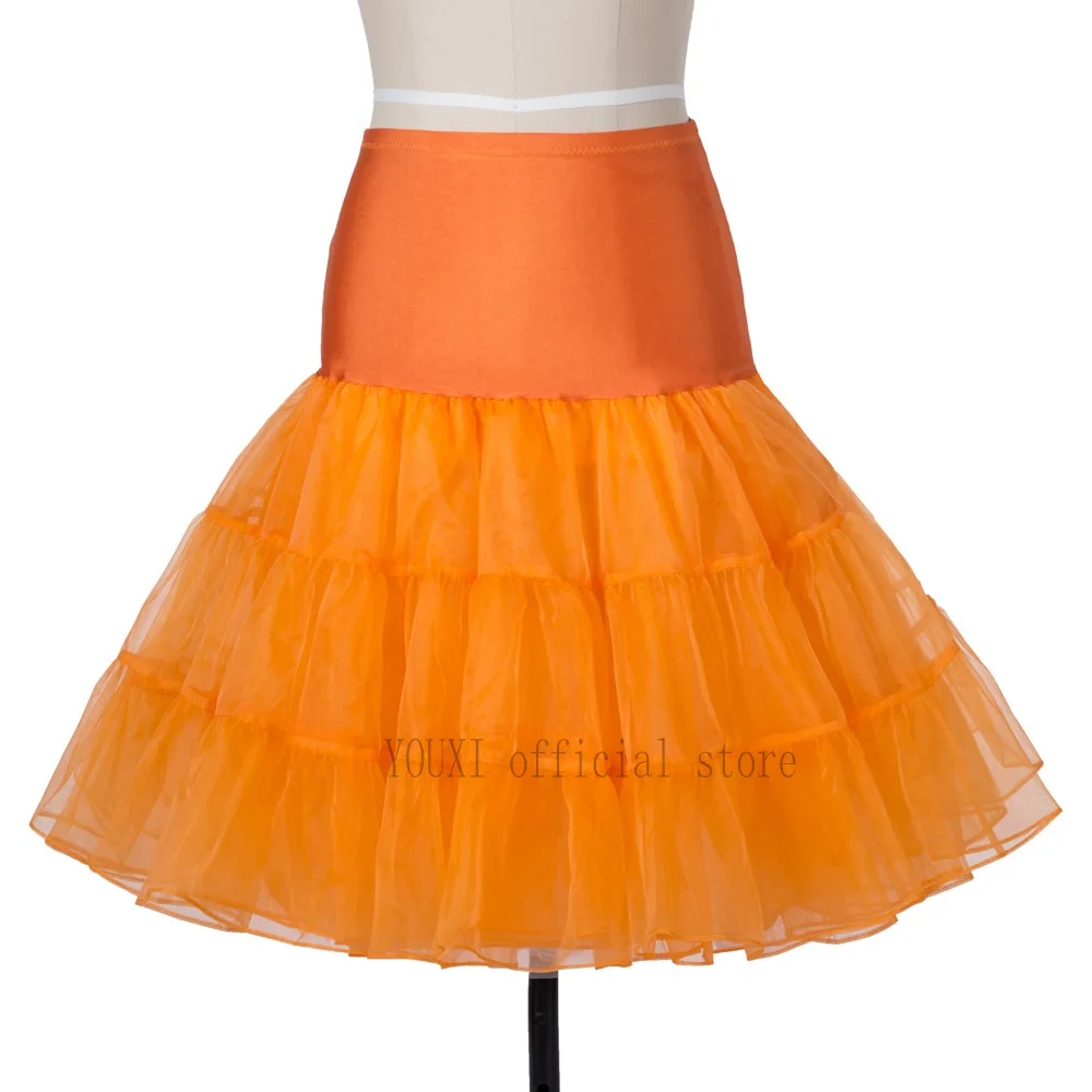 Neuer kurzer Petticoat Vintage 3-lagiger Puffy Organza Petticoat Retro Krinoline Unterrock Rockabilly Cosplay Swing Tutu Rock – Detail 5