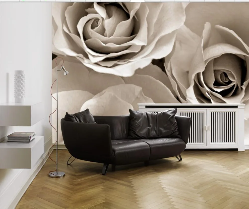 

custom 3d wallpaper Retro rose flower oil painting sofa background wall 3d customized wallpaper 3d wallpaper for room