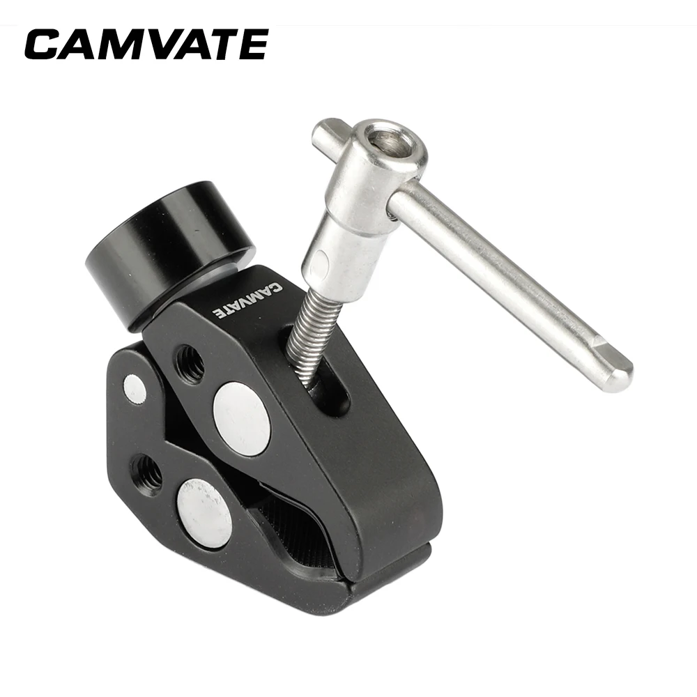 Clip per pinze a pinza Super granchio multiuso CAMVATE con adattatore da 1/4 "maschio a 5/8" femmina per viti a testa zigrinata per supporti/supporti per microfono