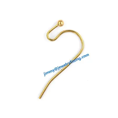 

Earring hook kidney earwire with beads fashion earring findings whole sale price color can be plated else