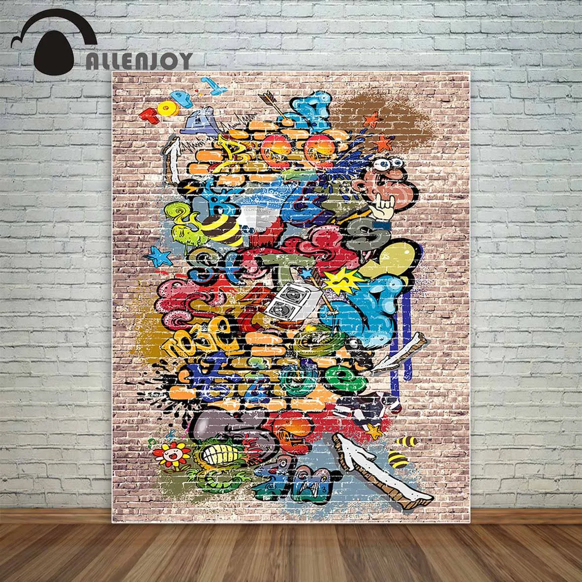 Allenjoy Graffiti de vintage muur fotografische cool achtergrond voor professionele fotoshoot photocall fonds fotografie studio