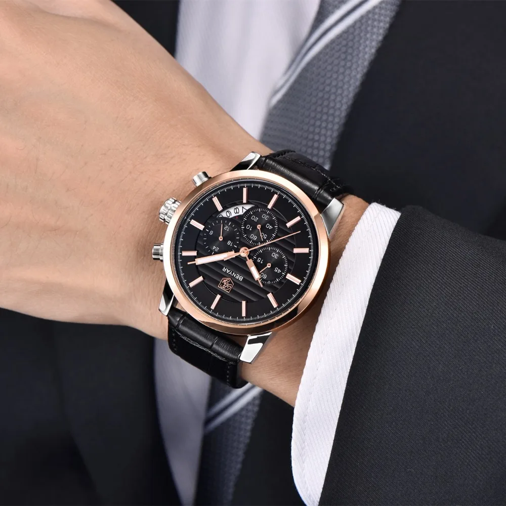 Reloj Hombre BENYAR moda cronografo Sport orologi da uomo Top Brand Luxury Business orologio al quarzo orologio Relogio Masculino