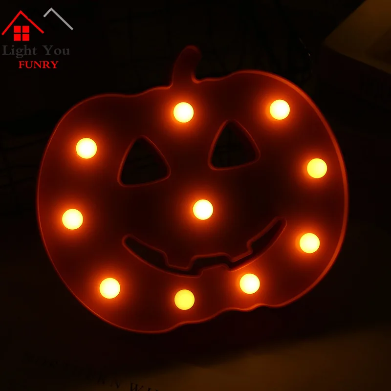 Luz LED de neón de calabaza para decoración de dormitorio infantil, luces decorativas románticas, Ins