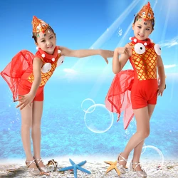 children's fish costumes for girls goldfish clothing kindergarten performance clothes animal dance costumes festival dance